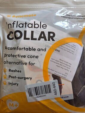New in bag Bencmate Inflatable Collar for Dogs/Cats